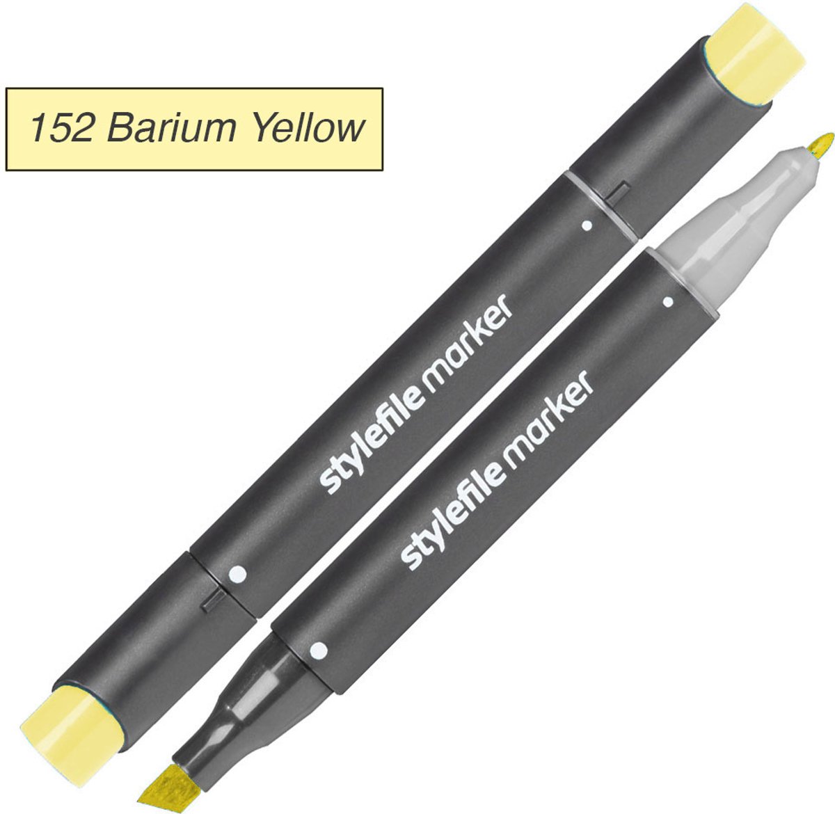 Stylefile Twin Marker - Barium Geel - Deze hoge kwaliteit stift is ideaal voor designers, architecten, graffiti artiesten, cartoonisten, & ontwerp studenten