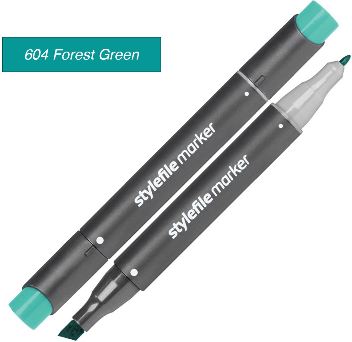 Stylefile Twin Marker - Bosgroen - Deze hoge kwaliteit stift is ideaal voor designers, architecten, graffiti artiesten, cartoonisten, & ontwerp studenten