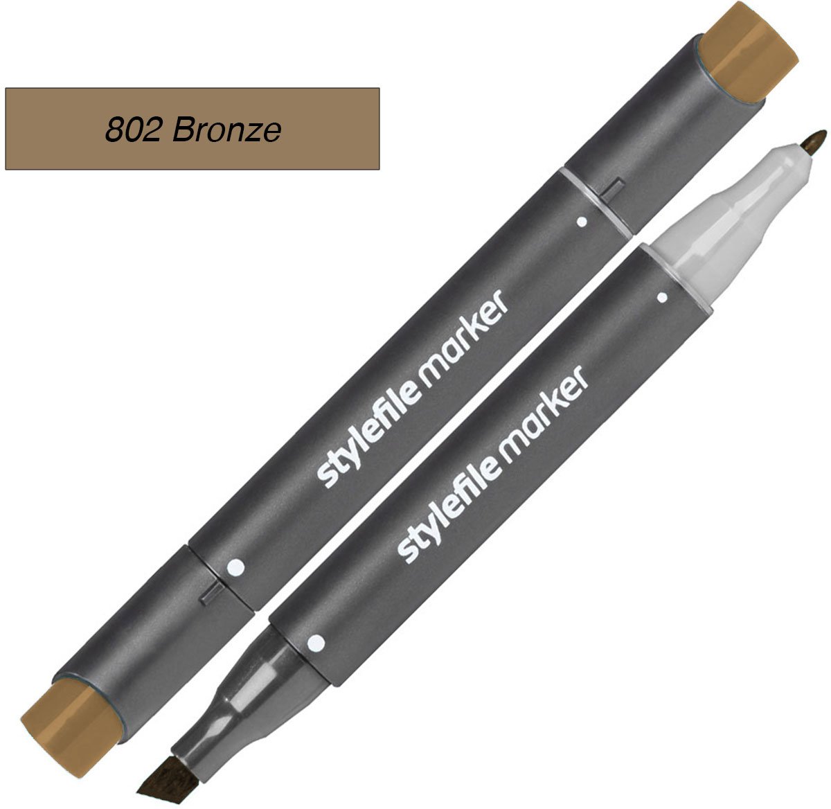 Stylefile Twin Marker - Brons - Deze hoge kwaliteit stift is ideaal voor designers, architecten, graffiti artiesten, cartoonisten, & ontwerp studenten