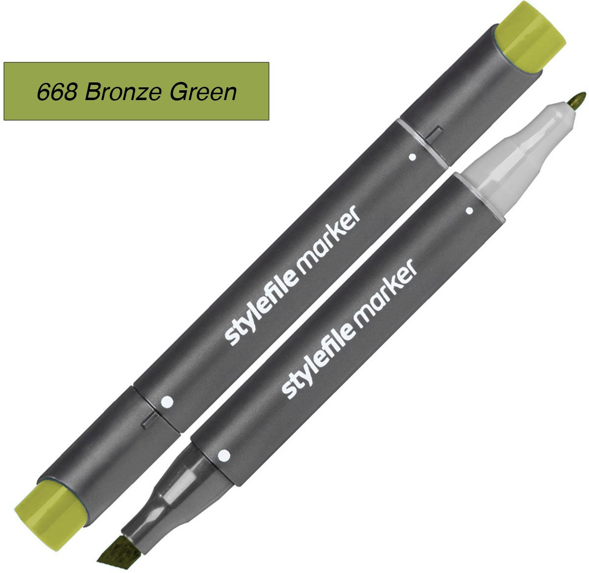 Stylefile Twin Marker - Brons groen - Deze hoge kwaliteit stift is ideaal voor designers, architecten, graffiti artiesten, cartoonisten, & ontwerp studenten