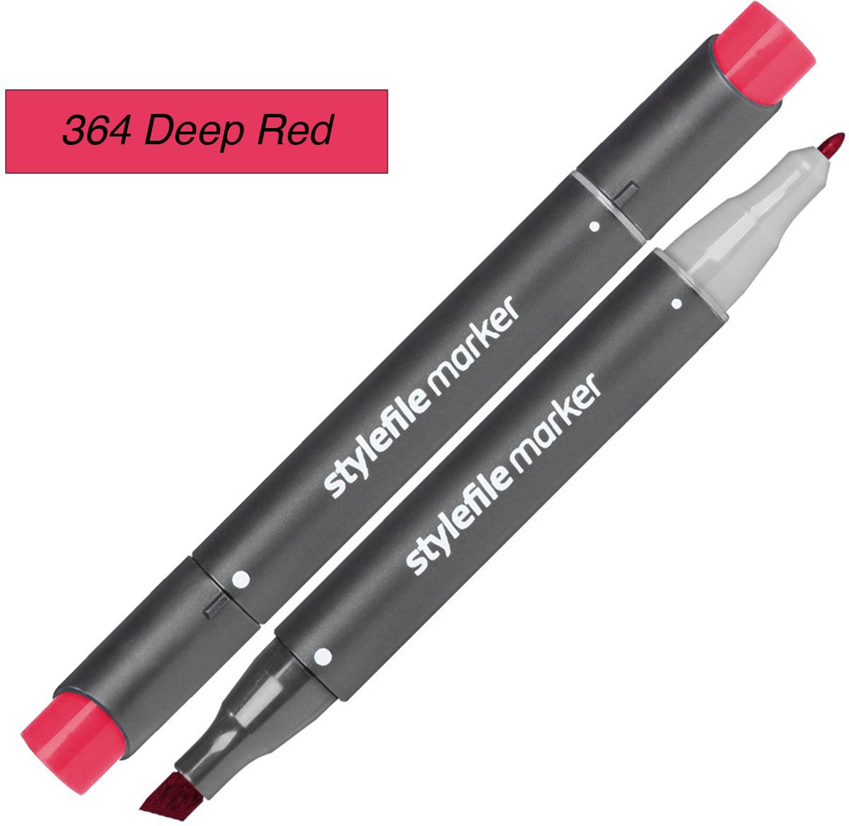 Stylefile Twin Marker - Diep Rode - Deze hoge kwaliteit stift is ideaal voor designers, architecten, graffiti artiesten, cartoonisten, & ontwerp studenten