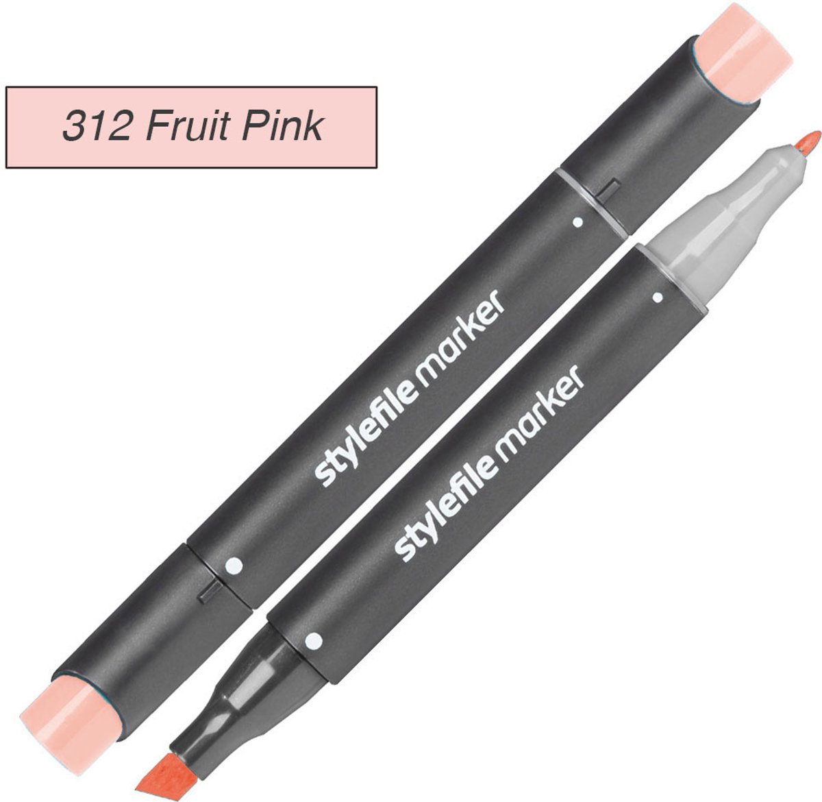 Stylefile Twin Marker - Fruit Roze - Deze hoge kwaliteit stift is ideaal voor designers, architecten, graffiti artiesten, cartoonisten, & ontwerp studenten