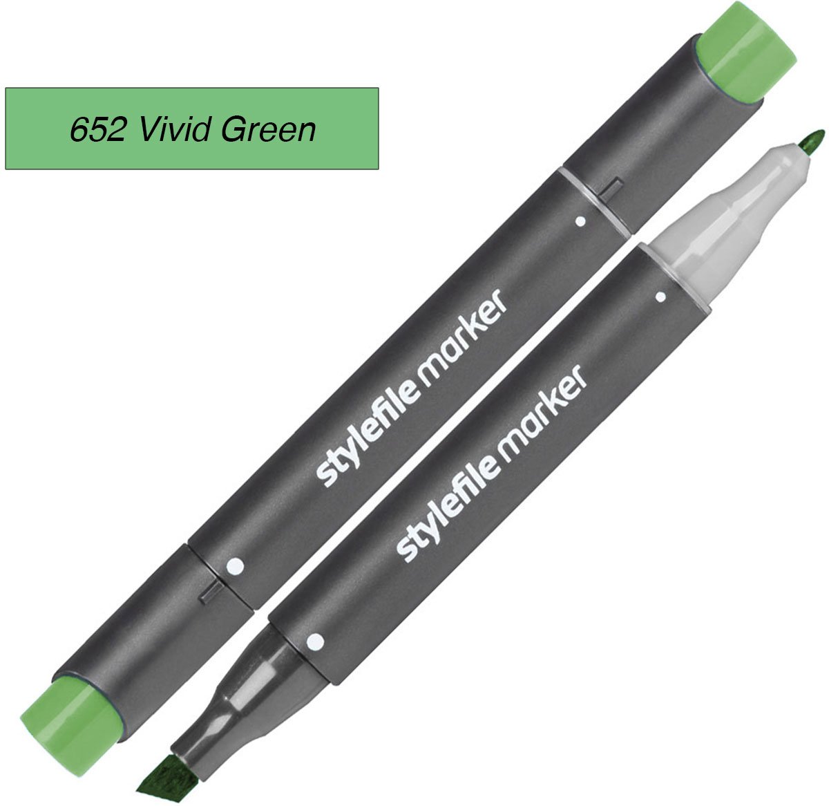 Stylefile Twin Marker - Groen - Deze hoge kwaliteit stift is ideaal voor designers, architecten, graffiti artiesten, cartoonisten, & ontwerp studenten