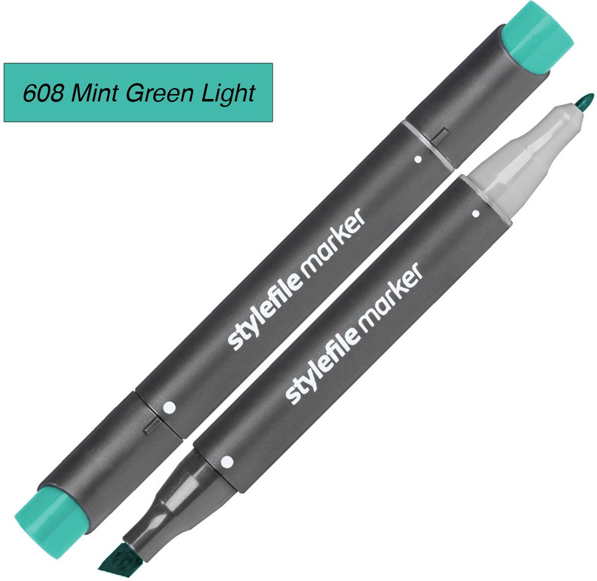 Stylefile Twin Marker - Mint lichtgroen - Deze hoge kwaliteit stift is ideaal voor designers, architecten, graffiti artiesten, cartoonisten, & ontwerp studenten