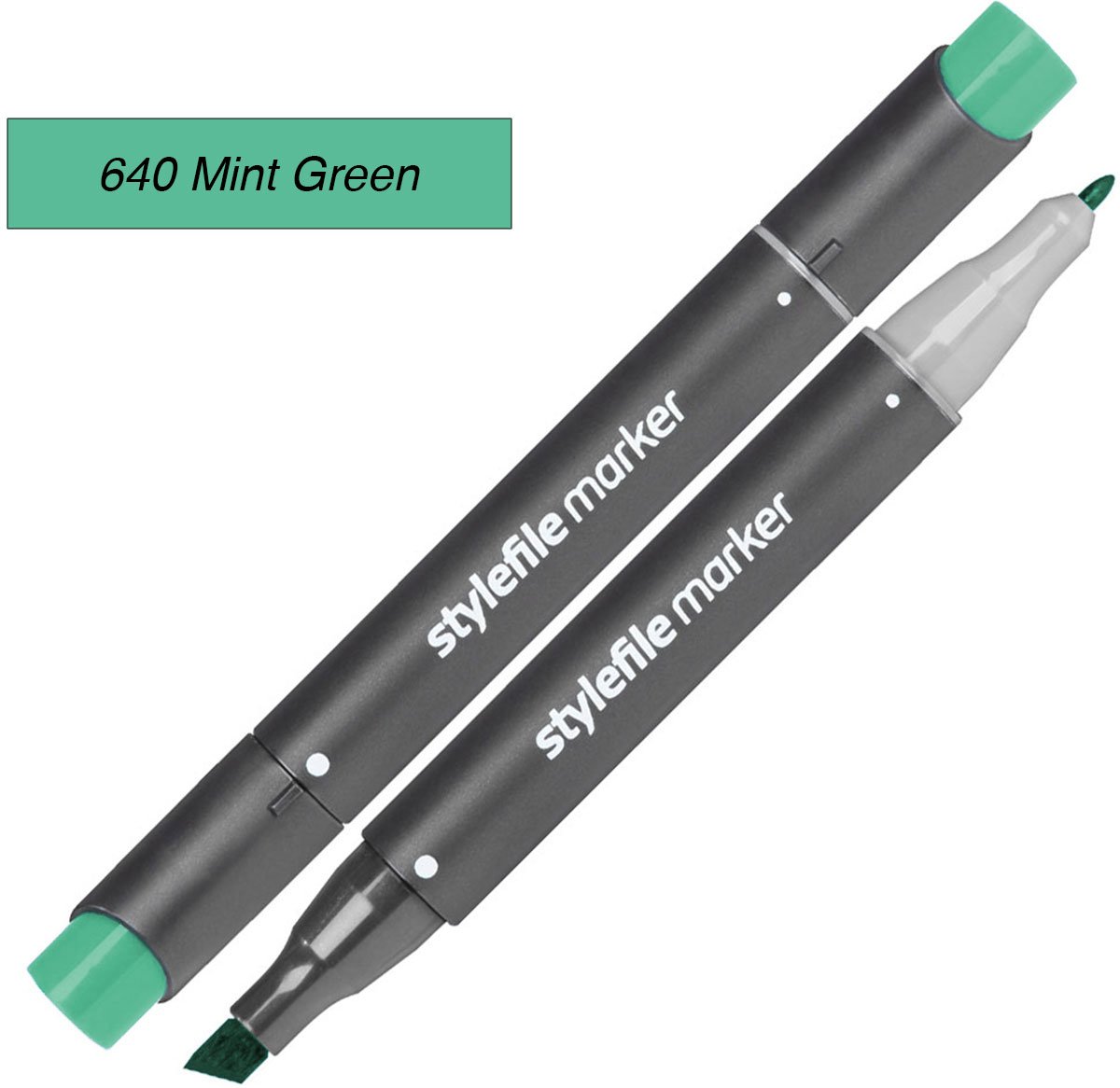 Stylefile Twin Marker - Mintgroen - Deze hoge kwaliteit stift is ideaal voor designers, architecten, graffiti artiesten, cartoonisten, & ontwerp studenten