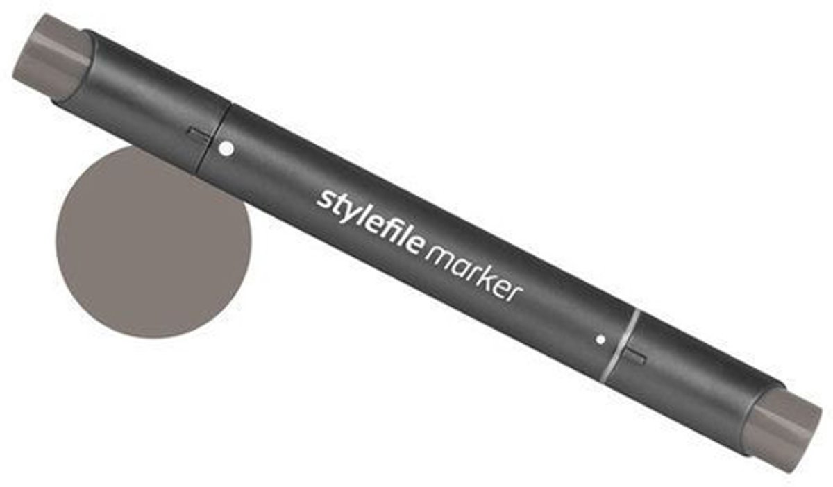 Stylefile Twin Marker - Neutraal Grijs 4 - Deze hoge kwaliteit stift is ideaal voor designers, architecten, graffiti artiesten, cartoonisten, & ontwerp studenten