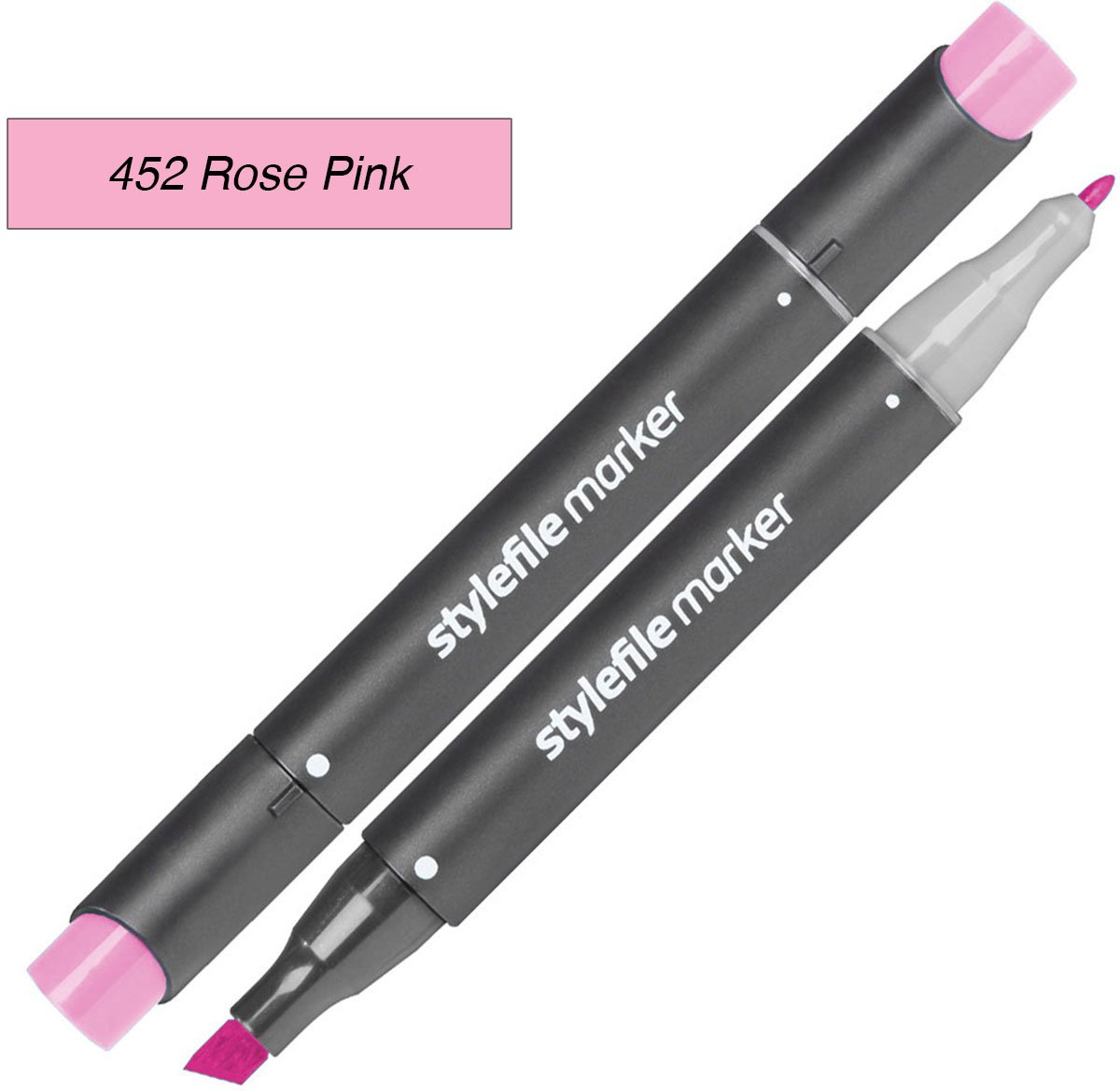 Stylefile Twin Marker - Rose Roze - Deze hoge kwaliteit stift is ideaal voor designers, architecten, graffiti artiesten, cartoonisten, & ontwerp studenten