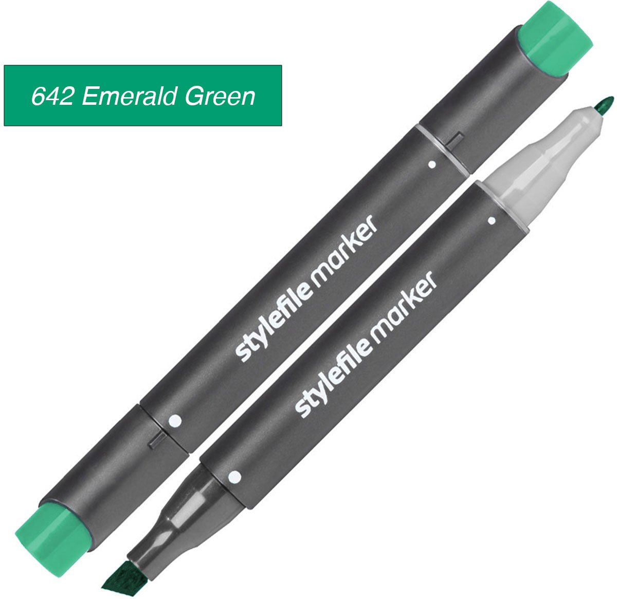 Stylefile Twin Marker - Smaragdgroen - Deze hoge kwaliteit stift is ideaal voor designers, architecten, graffiti artiesten, cartoonisten, & ontwerp studenten