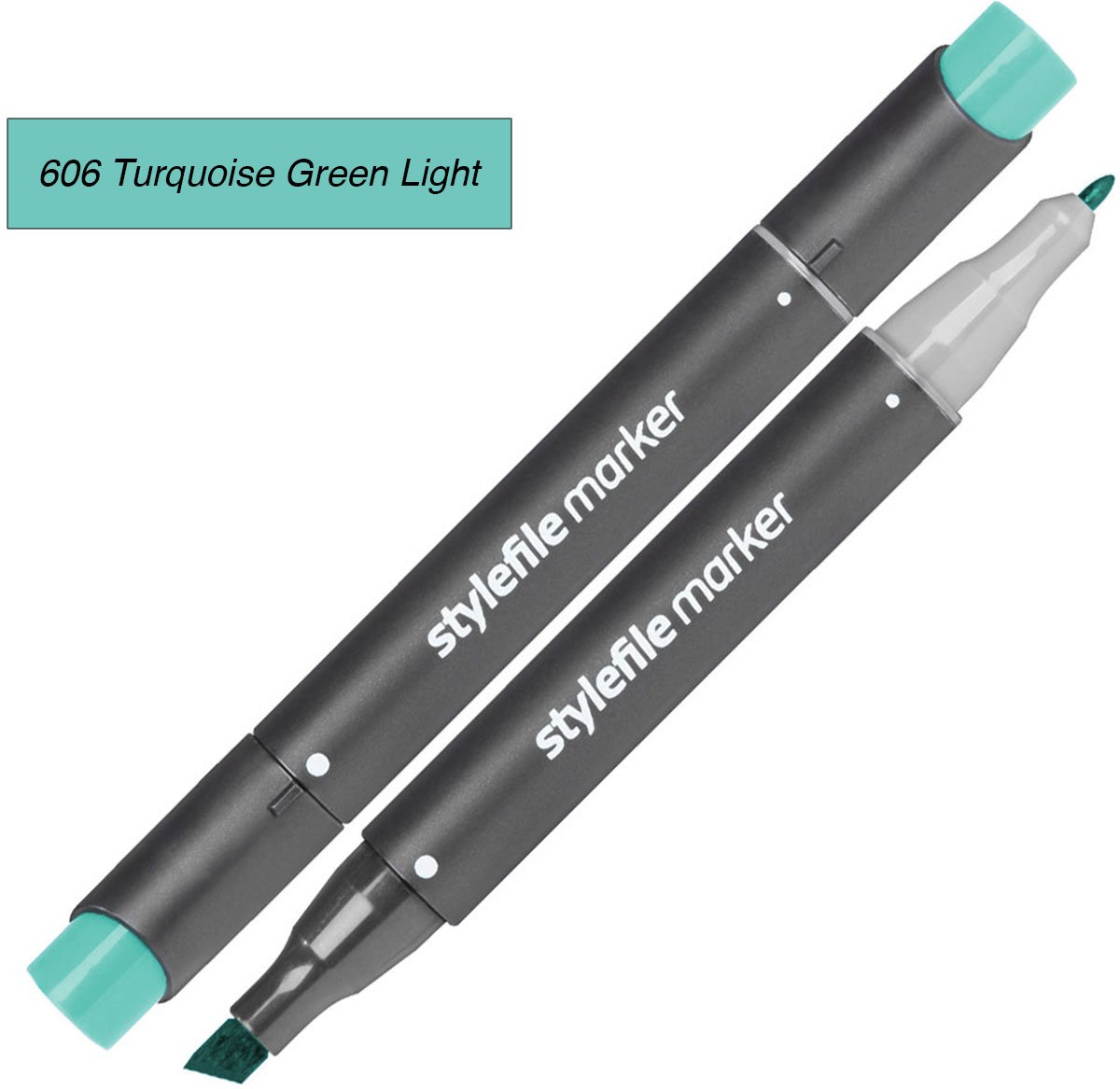 Stylefile Twin Marker - Turkoois lichtgroen - Deze hoge kwaliteit stift is ideaal voor designers, architecten, graffiti artiesten, cartoonisten, & ontwerp studenten