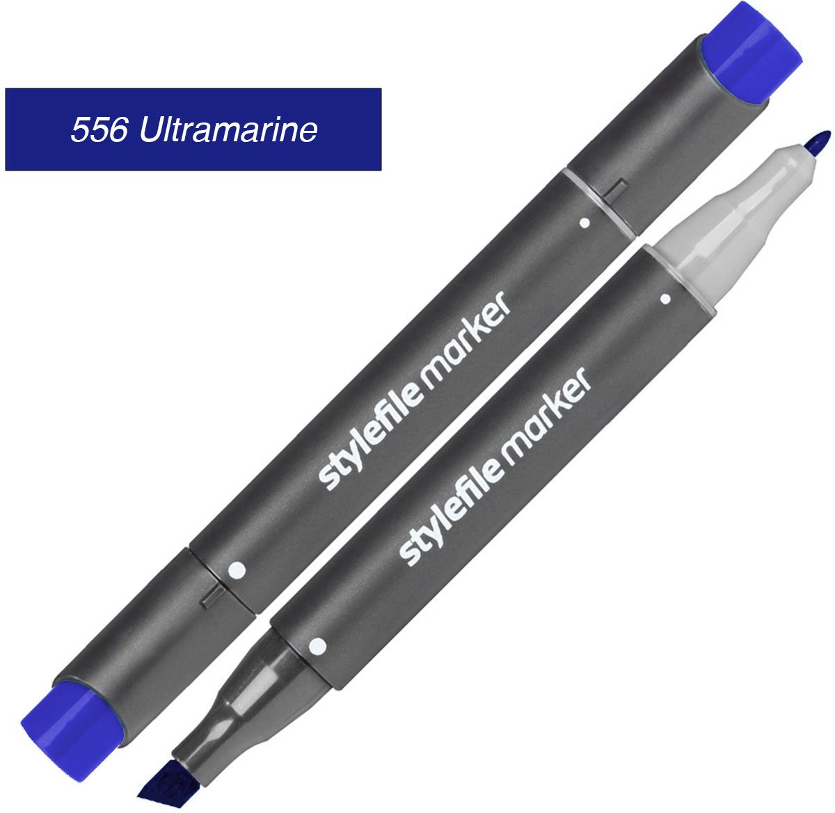 Stylefile Twin Marker - Ultramarijn - Deze hoge kwaliteit stift is ideaal voor designers, architecten, graffiti artiesten, cartoonisten, & ontwerp studenten