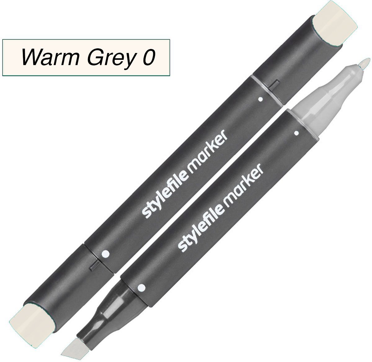 Stylefile Twin Marker - Warm Grijs 0 - Deze hoge kwaliteit stift is ideaal voor designers, architecten, graffiti artiesten, cartoonisten, & ontwerp studenten