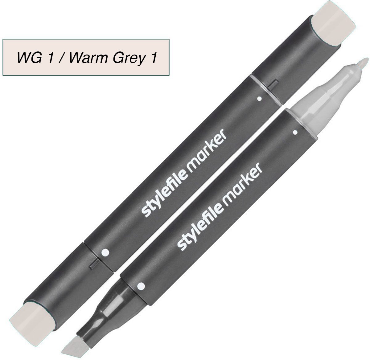 Stylefile Twin Marker - Warm Grijs 1 - Deze hoge kwaliteit stift is ideaal voor designers, architecten, graffiti artiesten, cartoonisten, & ontwerp studenten