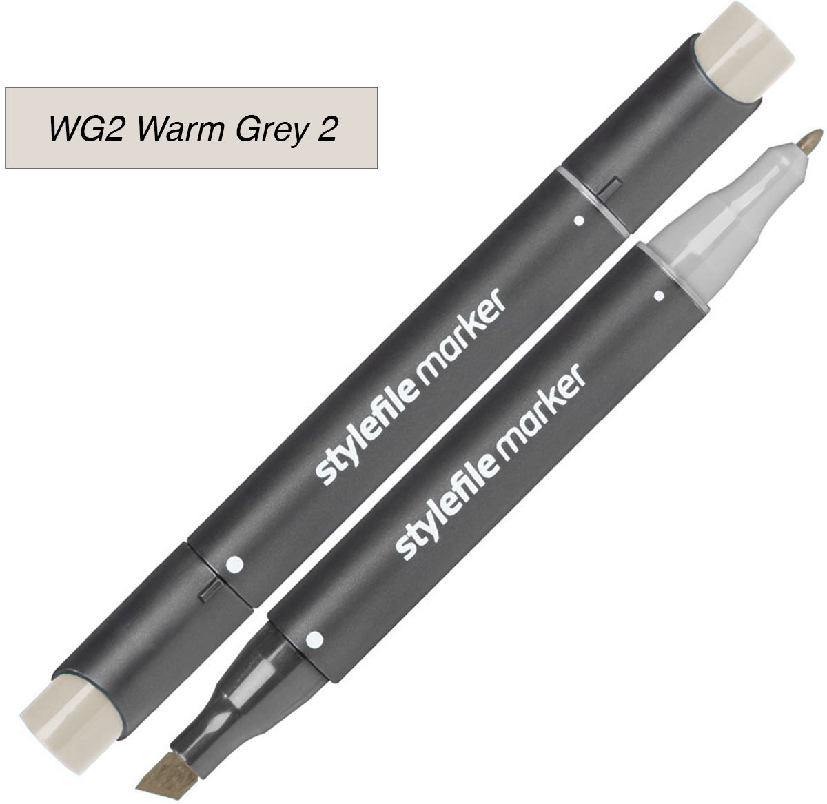 Stylefile Twin Marker - Warm Grijs 2 - Deze hoge kwaliteit stift is ideaal voor designers, architecten, graffiti artiesten, cartoonisten, & ontwerp studenten