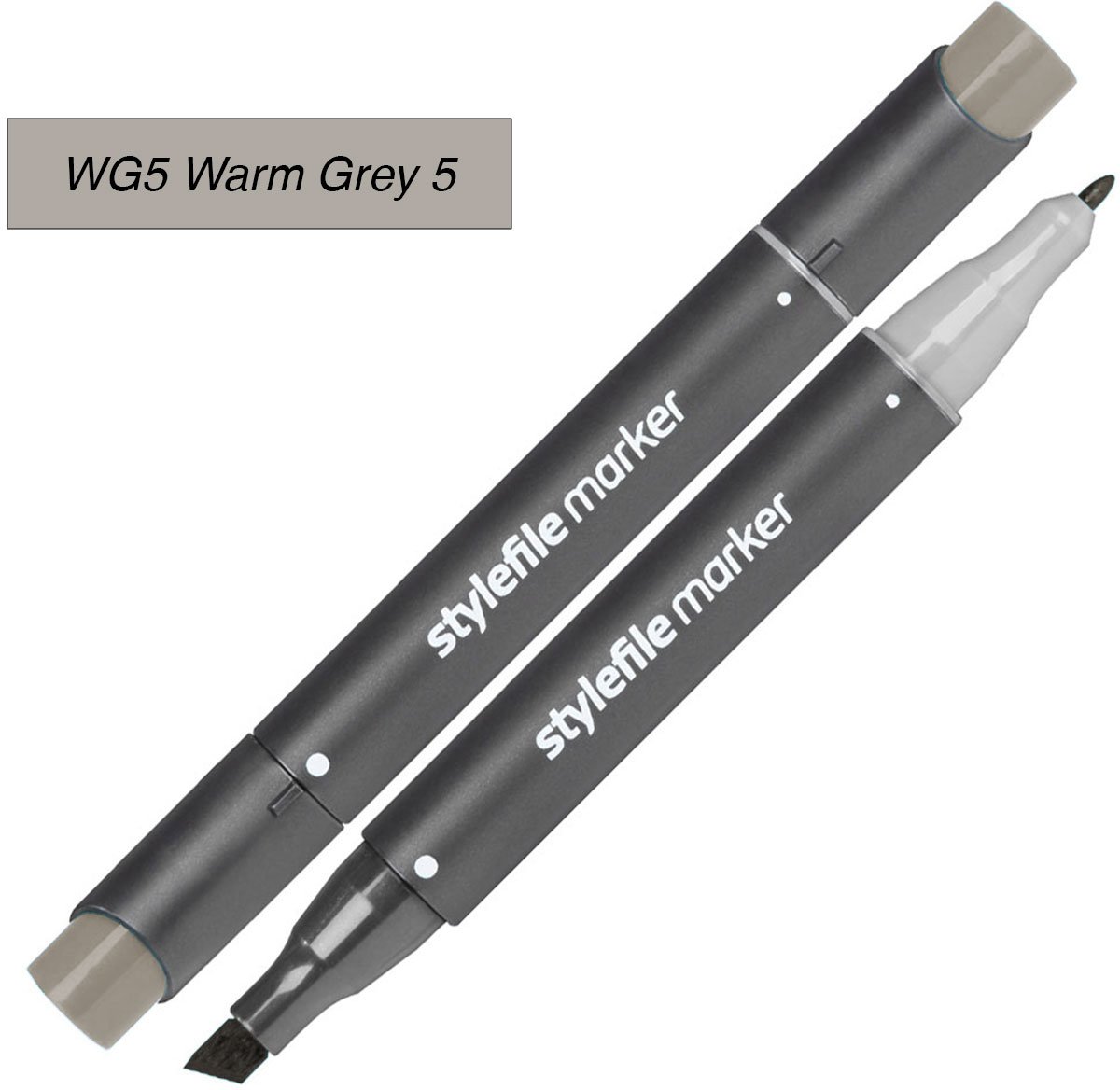 Stylefile Twin Marker - Warm Grijs 5 - Deze hoge kwaliteit stift is ideaal voor designers, architecten, graffiti artiesten, cartoonisten, & ontwerp studenten