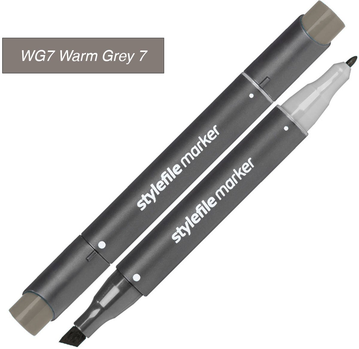 Stylefile Twin Marker - Warm Grijs 7 - Deze hoge kwaliteit stift is ideaal voor designers, architecten, graffiti artiesten, cartoonisten, & ontwerp studenten