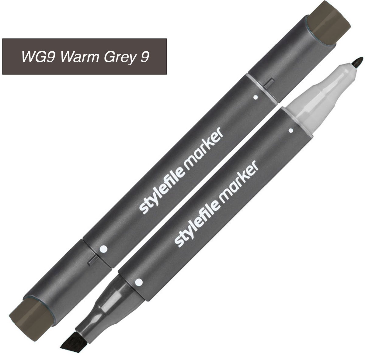 Stylefile Twin Marker - Warm Grijs 9 - Deze hoge kwaliteit stift is ideaal voor designers, architecten, graffiti artiesten, cartoonisten, & ontwerp studenten