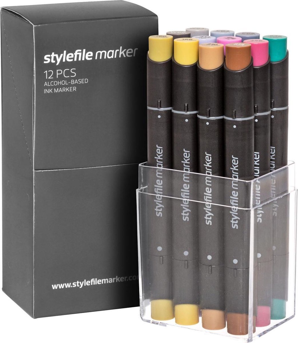 Stylefile Twin Marker 12 Multi Set 35