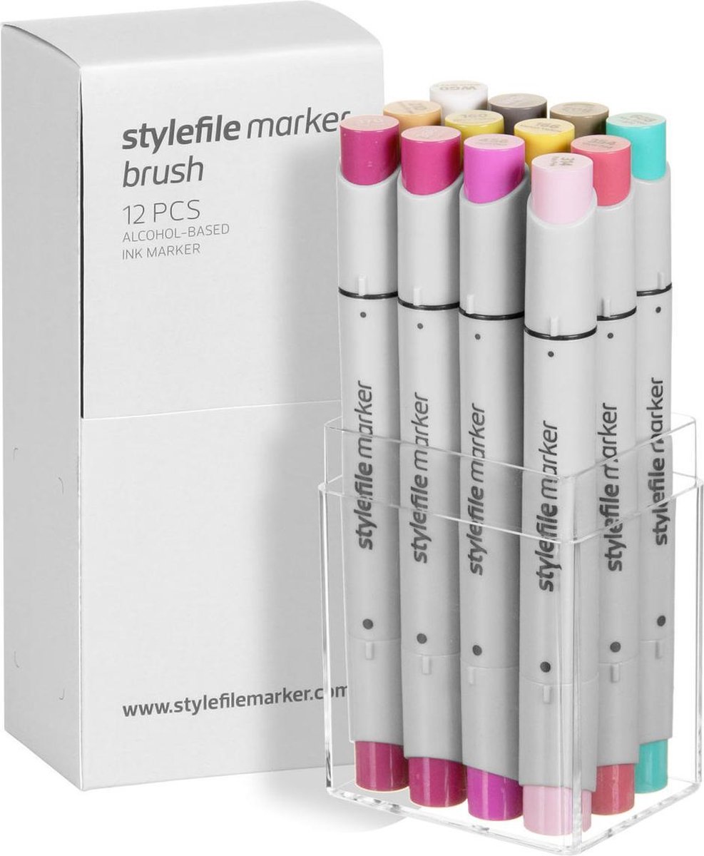 Stylefile Twin Marker Brush 12er Set multi 19