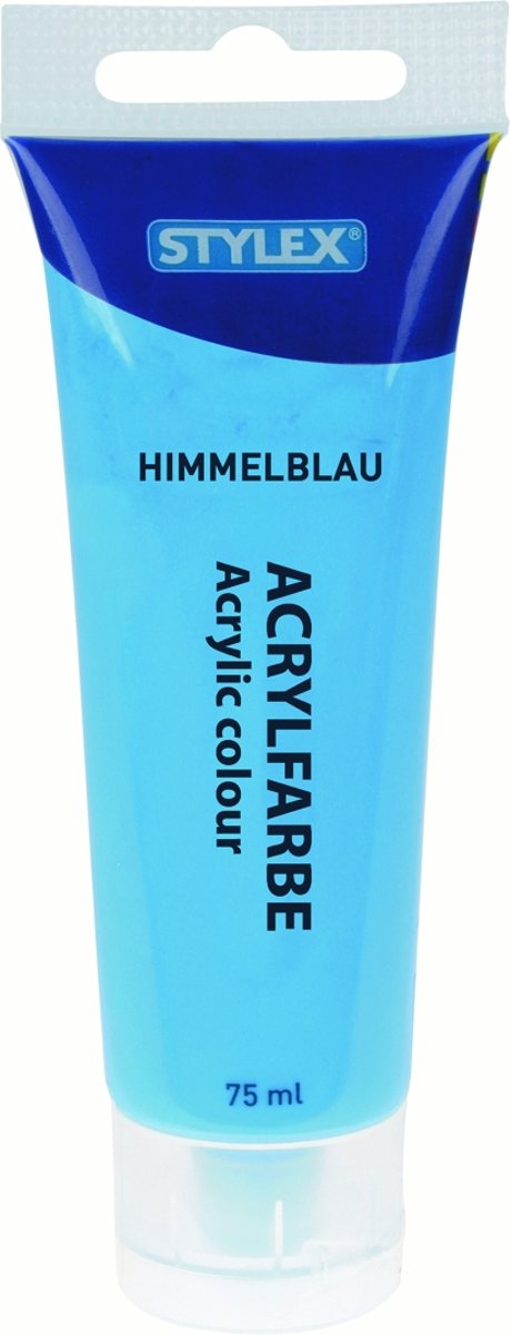 Acrylverf, hemelsblauw, tube a 75 ml.