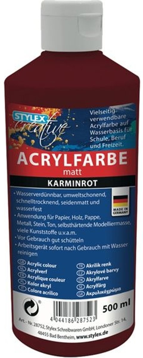 Acrylverf 500ml Rood