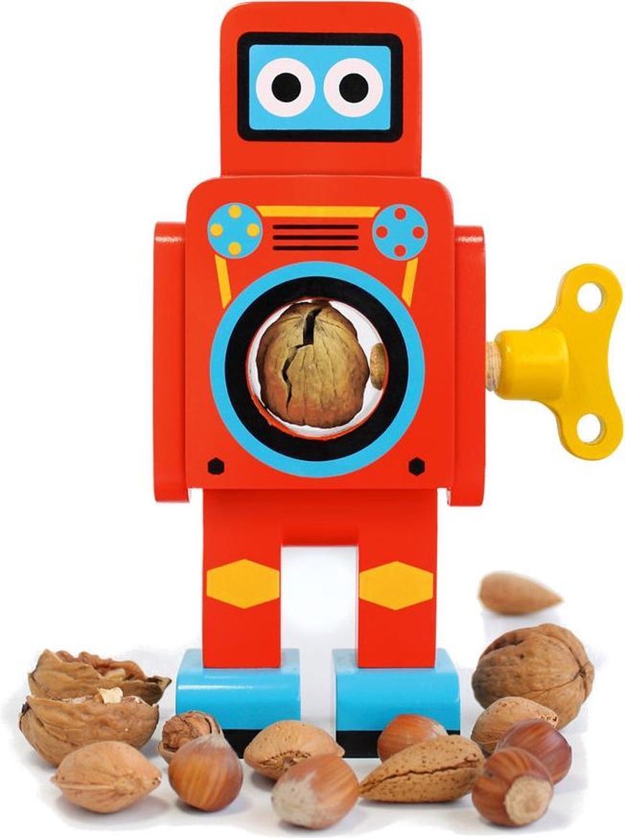 Suck Uk Notenkraker Robot 22 X 14 Cm Hout Rood