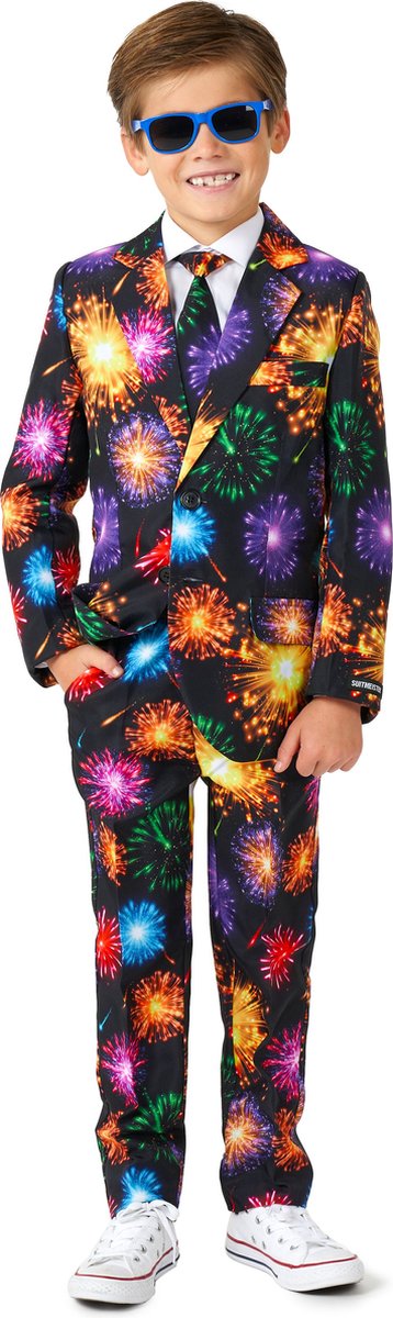 Suitmeister Fireworks Black - Kids Pak - NYE Oudjaarsavond Vuurwerk - Zwart - Maat M