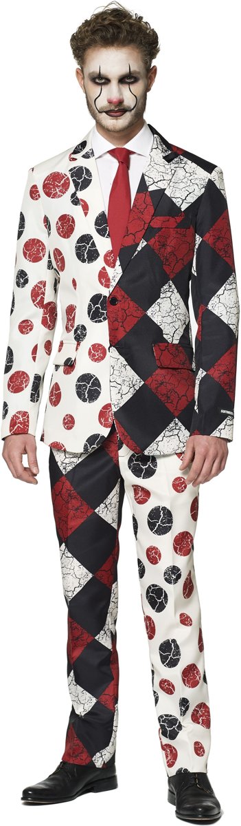 Suitmeister Red Clown - Mannen Kostuum - Meerkleurig - Halloween - Maat L