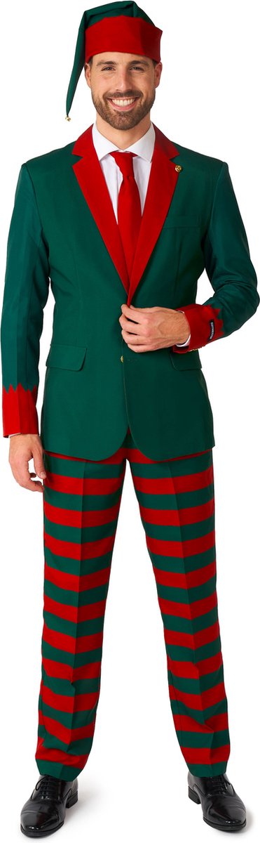 Suitmeister Santas Elf Green - Heren Pak - Kerst Outfit - Groen - Maat M