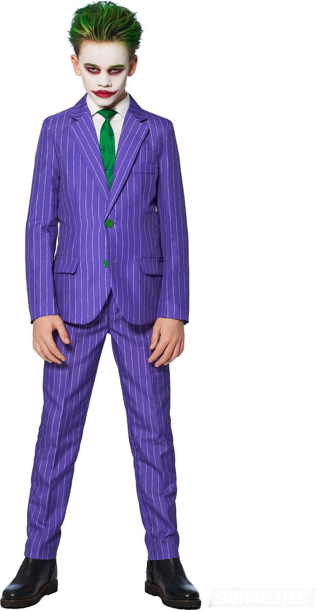 Suitmeister The Joker - Jongens Kostuum - Paars - Halloween - Maat L