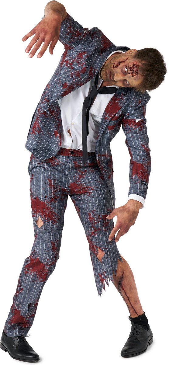 Suitmeister Zombie Kostuum - Mannen Pak - Grijs  - Halloween  - Maat XL