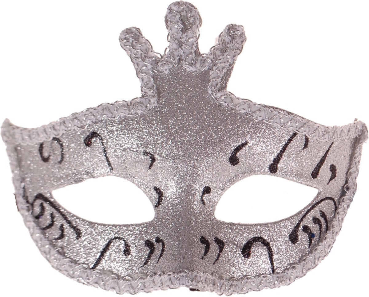 Masker zilver glitters-