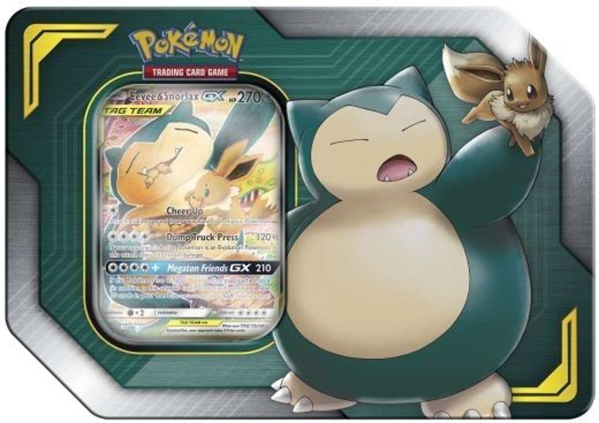 Tcg Tag Team Tin - Eevee & Snorlax- Gx Pokemon POKEMON