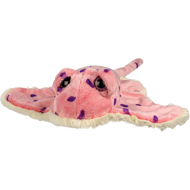   Gifts pluche Pijlstaart Rog knuffeldier - cute eyes - roze - 37 cm - Knuffel zeedieren