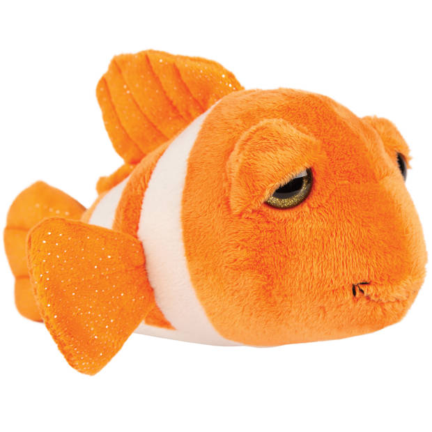   Gifts pluche clownvis knuffeldier - cute eyes - oranje - 15 cm - Knuffel zeedieren