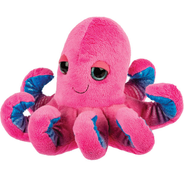   Gifts pluche inktvis/octopus knuffeldier - cute eyes - roze - 22 cm - Knuffel zeedieren