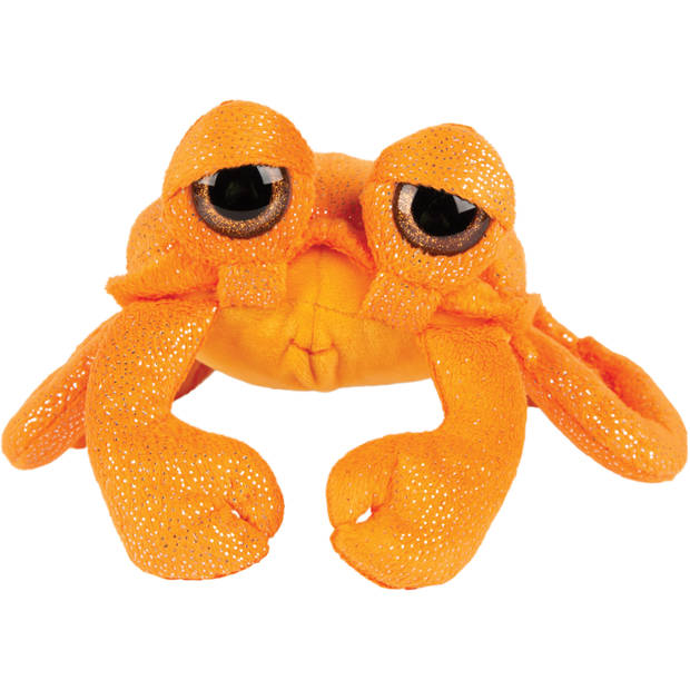   Gifts pluche krab knuffeldier - cute eyes - oranje - 23 cm - Knuffel zeedieren