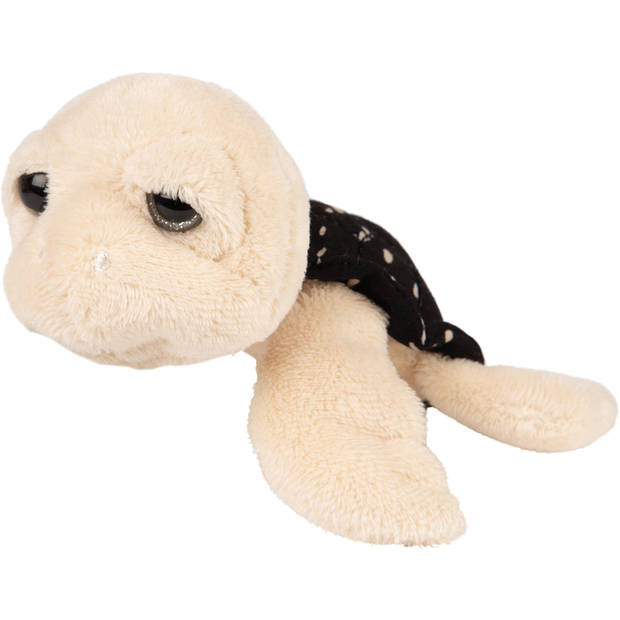 Suki Gifts pluche zeeschildpad Jules knuffeldier - cute eyes - beige - 14 cm - Knuffel zeedieren