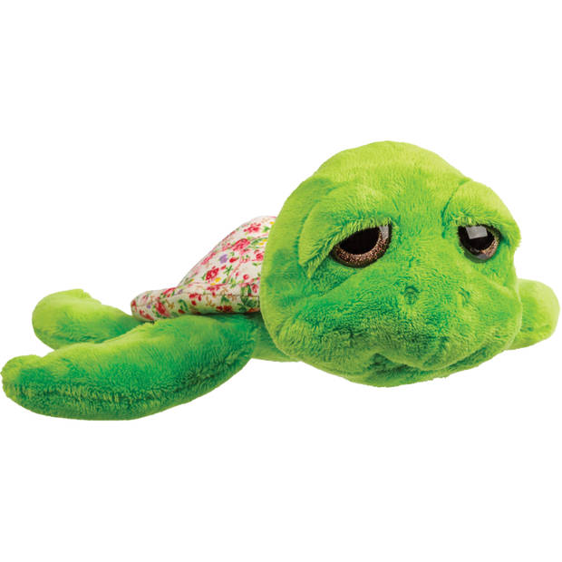   Gifts pluche zeeschildpad Jules knuffeldier - cute eyes - groen - 24 cm - Knuffel zeedieren