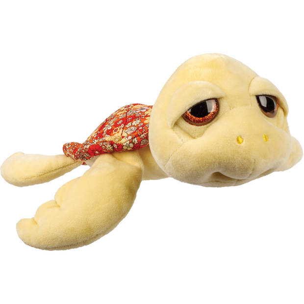   Gifts pluche zeeschildpad Jules knuffeldier - cute eyes - lichtgeel - 24 cm - Knuffel zeedieren