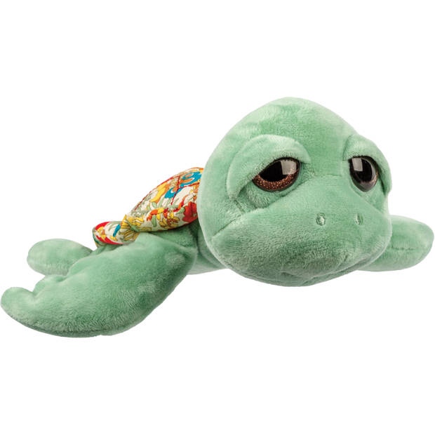   Gifts pluche zeeschildpad Jules knuffeldier - cute eyes - lichtgroen - 24 cm - Knuffel zeedieren