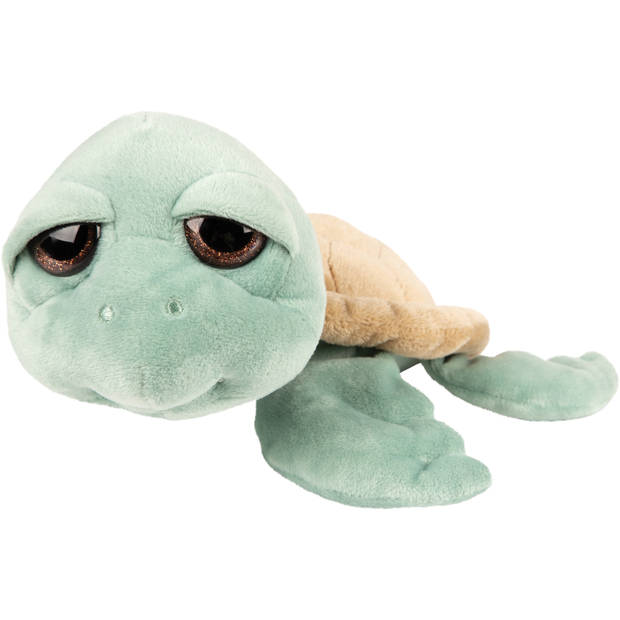 Suki Gifts pluche zeeschildpad Jules knuffeldier - cute eyes - mintgroen - 24 cm - Knuffel zeedieren