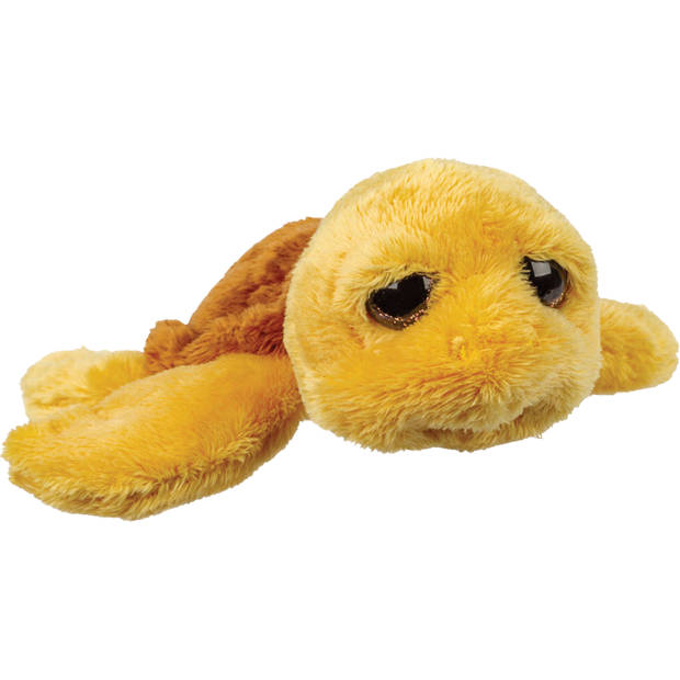   Gifts pluche zeeschildpad Jules knuffeldier - cute eyes - okergeel - 14 cm - Knuffel zeedieren