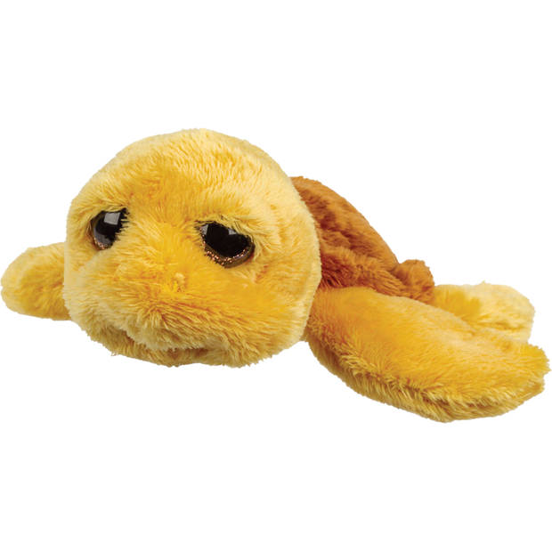   Gifts pluche zeeschildpad Jules knuffeldier - cute eyes - okergeel - 24 cm - Knuffel zeedieren