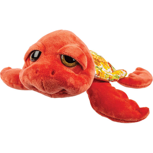   Gifts pluche zeeschildpad Jules knuffeldier - cute eyes - rood - 24 cm - Knuffel zeedieren