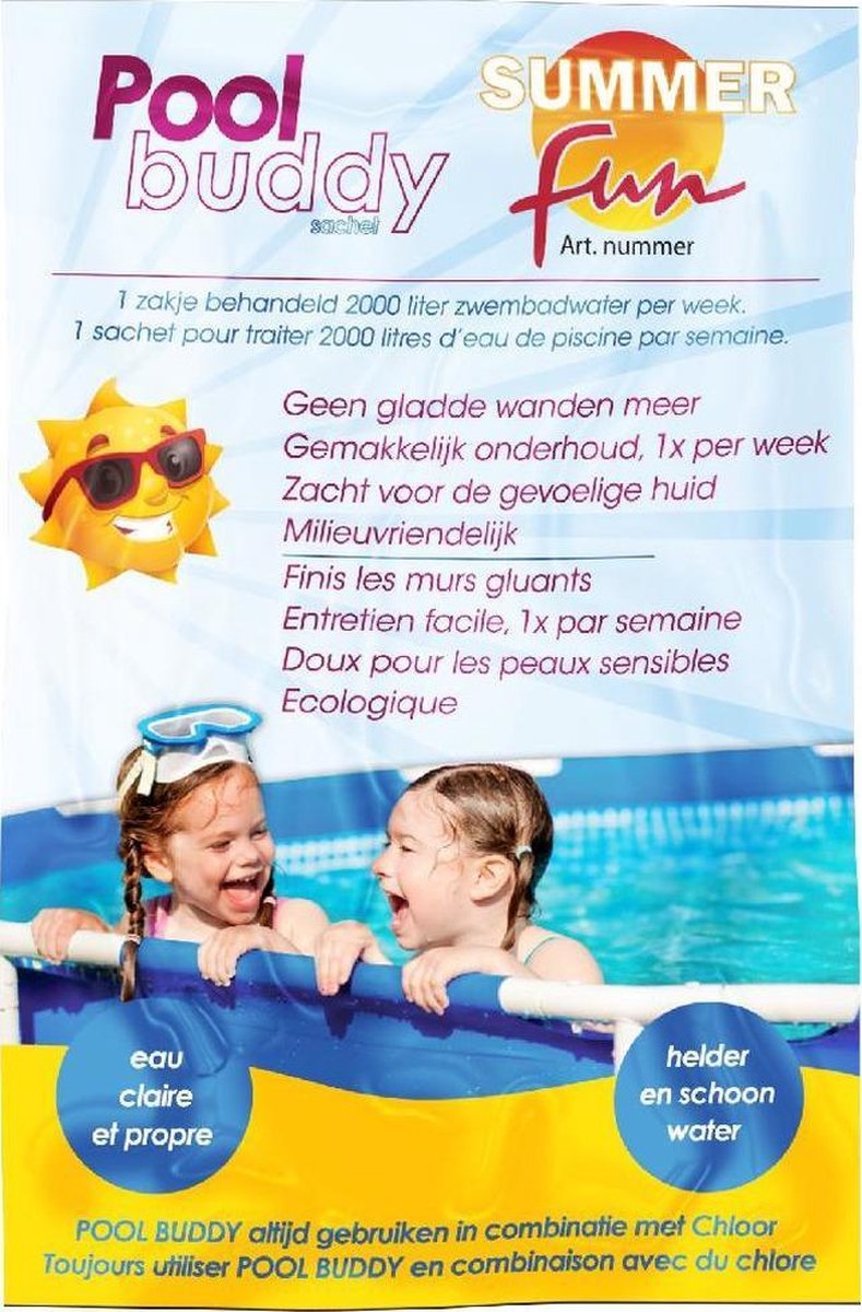 15x Sachet Pool Buddy anti gladde zwembadwanden en bodem - Hygiënisch zwembadwater onderhoudsmiddelen