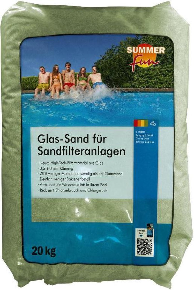 Summer fun glas 20 kg 0,5-1,0 mm - Glasparels voor het zwembad (Milieuvriendelijk)