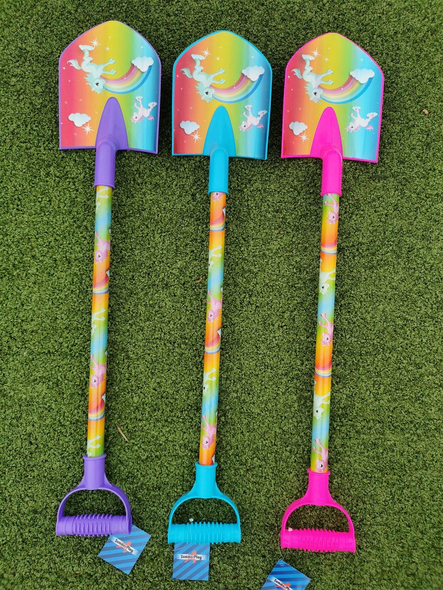 1x   Schep Unicorn 76cm voor kindjes vanaf 3jaar blauw/paars/roze