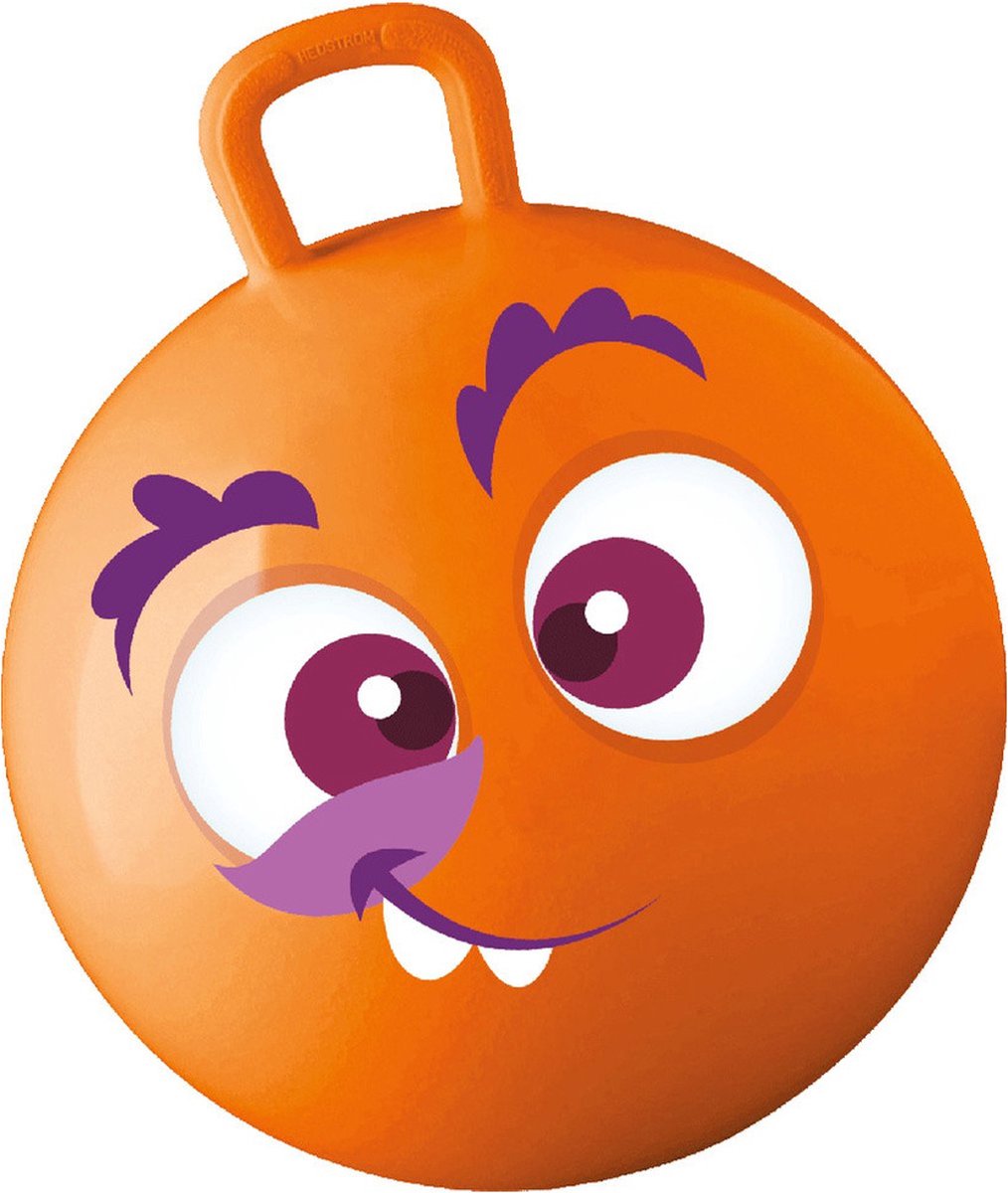 Summer Play Skippybal met smiley - oranje - 50 cm - buitenspeelgoed voor kinderen