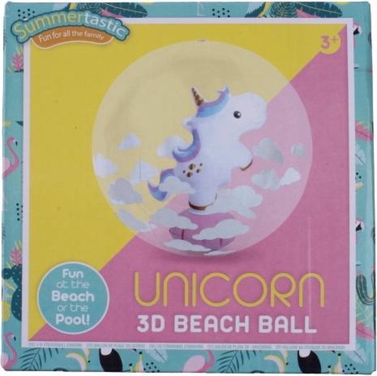 Summertastic Strandbal Unicorn 3d 30 Cm Vinyl