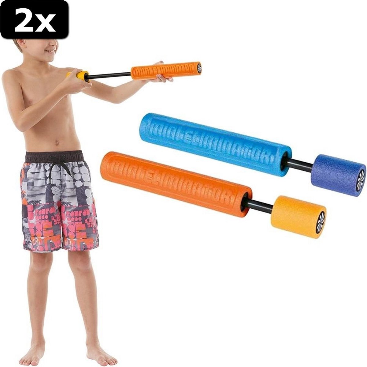 2x Summertime Foam Shooter 33 cm Assorti